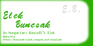 elek buncsak business card